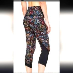 Lululemon Wunder Under Floral Scalloped Hem Leggings